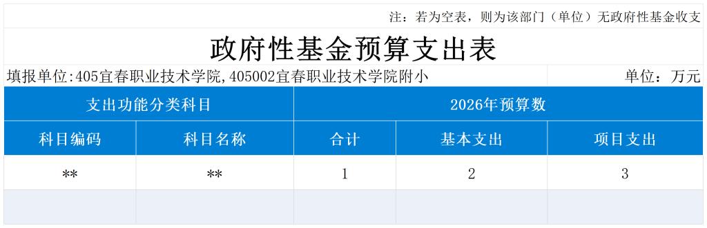 《收支预算总表》
